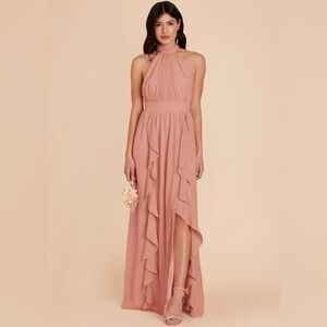 Birdy Grey Joyce Dress Chiffon In Dusty Rose Pink